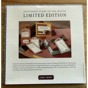 Limited Edition S1109 CTMH Close to My Heart My Acrylix Stamp Set September SOTM